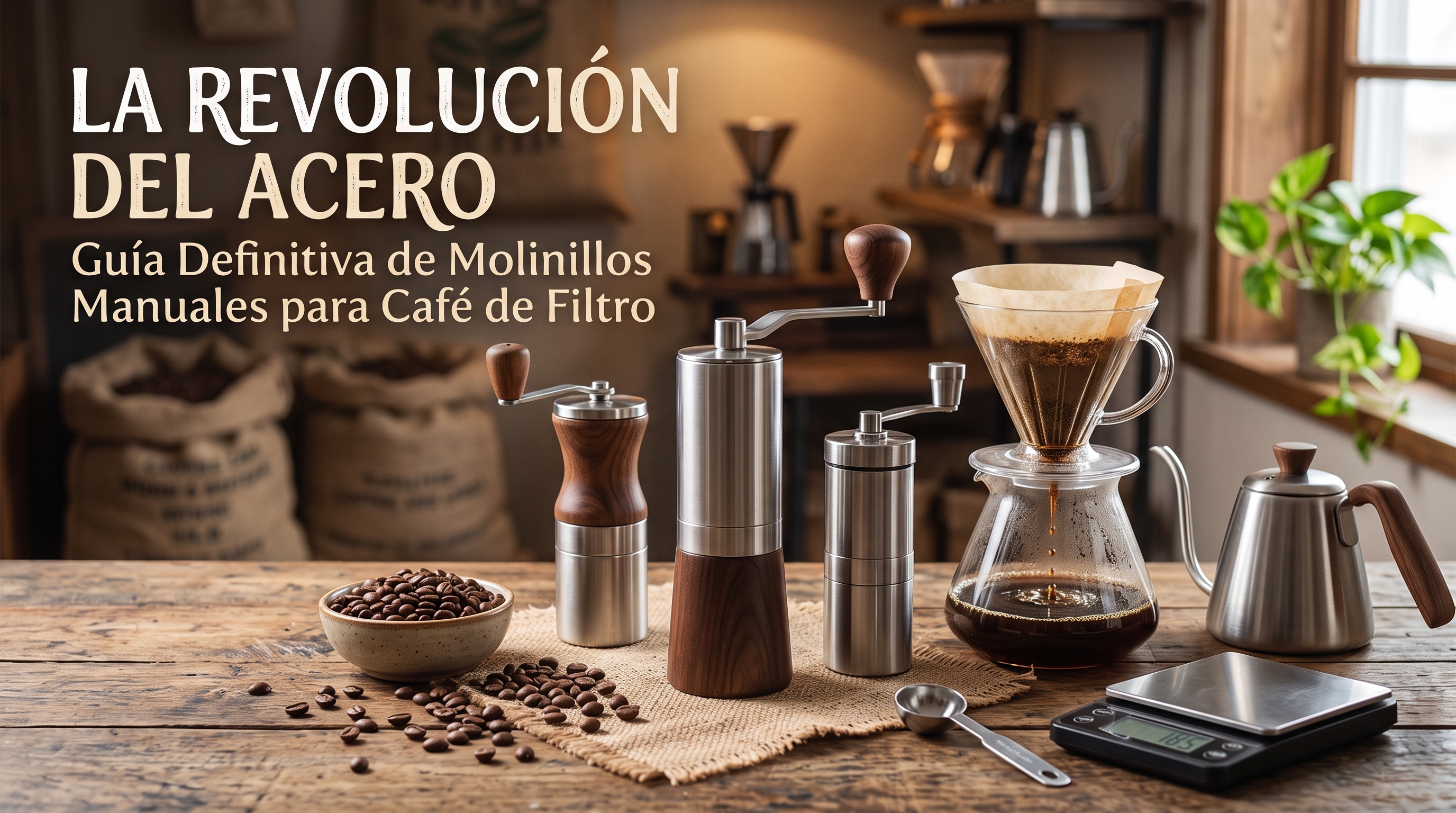 La Revolución del Acero: Guía Definitiva de Molinillos Manuales para Café de Filtro